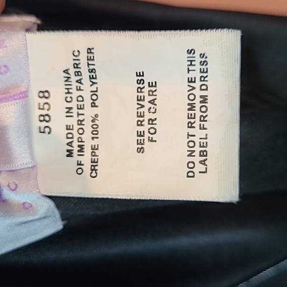 Hayley Paige black evening gown Size 2 Prom Wedding Elegant Maxi Goth Holiday - Picture 9 of 10